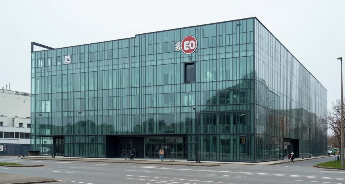 Facciata monumentale in vetro della Turbinenfabrik di Peter Behrens per la AEG a Berlino