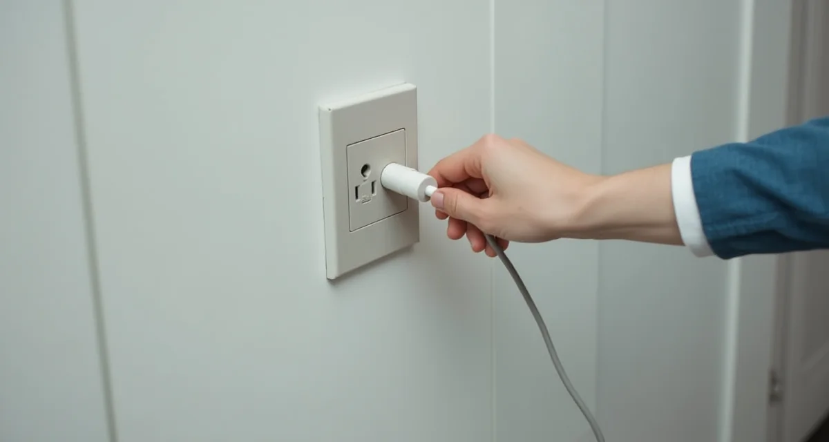 Due prese telefoniche su parete con filtro ADSL inserito per separare il segnale internet dalla linea voce