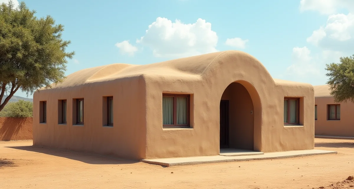 Scuola stampata in 3D con muri curvi in calcestruzzo nel Malawi