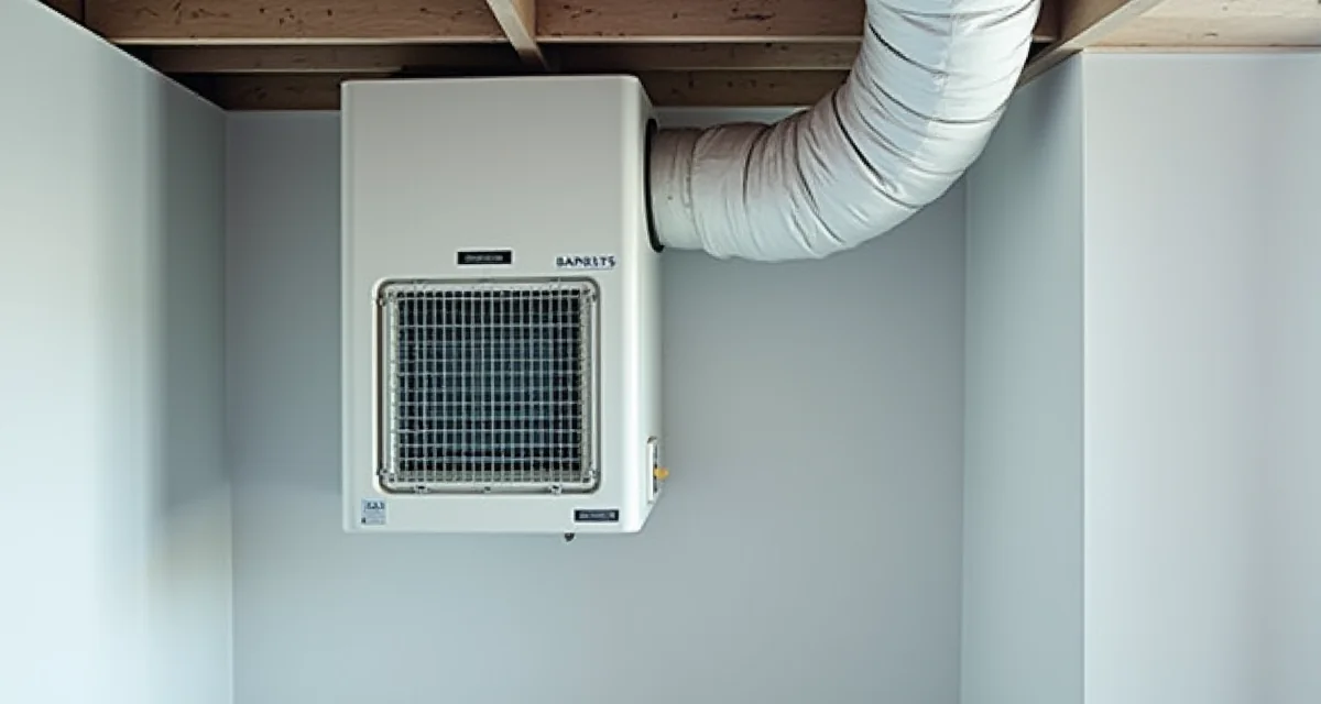 Unità di recupero calore ventilazione meccanica controllata con condotti isolati installati in locale tecnico