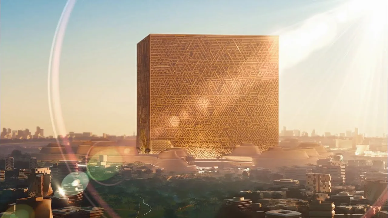 rendering del grattacielo cubo mukaab - video youtube