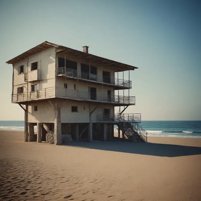 Immagine rappresentante un edificio abusivo sulla spiaggia